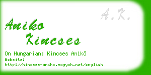 aniko kincses business card